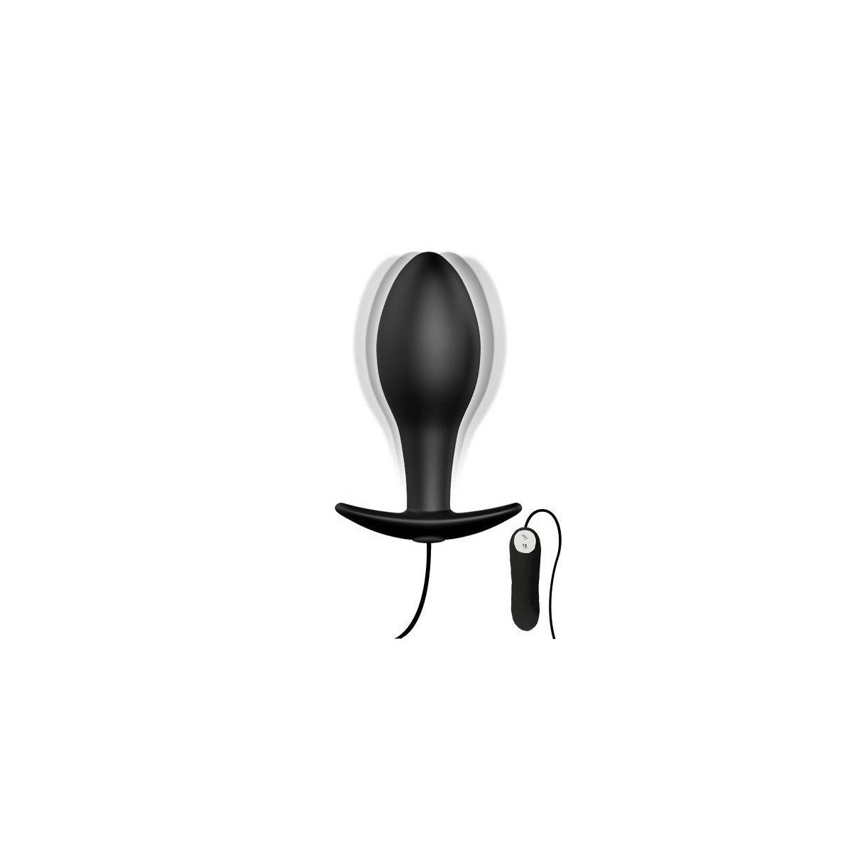 Plug anal preto vibrante Plug anal preto vibrante