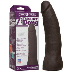 Consolador Dong fino Vac-U-Lock negro en Ur3