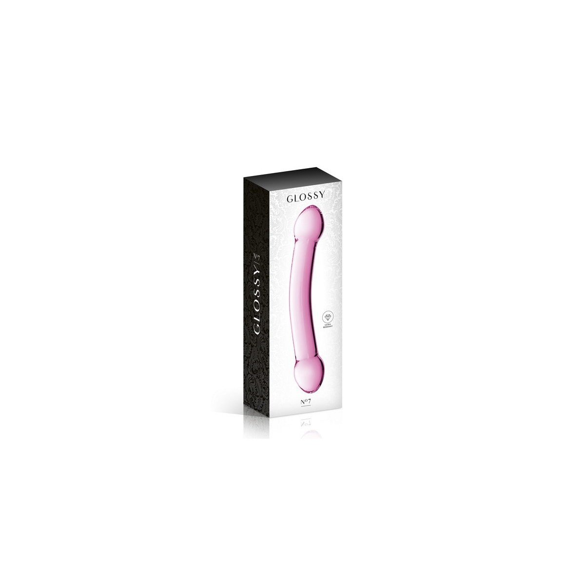 Glass Dildo 7 Pink Glossy Toys