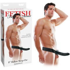 Fetish Fantasy Consolador hueco negro con correa de 20 cm