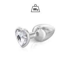 Gloria Silver Plug+Clear M Jewel