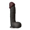 Vibrador gigante negro 30Cm O Super Capitão Vermelho