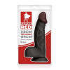 Gode Réaliste Noir 23Cm Amazing Captain Red