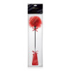 Cravache paddle pompon rouge