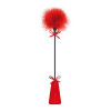 Cravache paddle pompon rouge