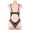 Body noir seins nus entre-jambes ouvert TU Noir