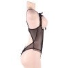 Body noir seins nus entre-jambes ouvert TU Noir