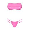 Faixa rosa brilhante e tanga set