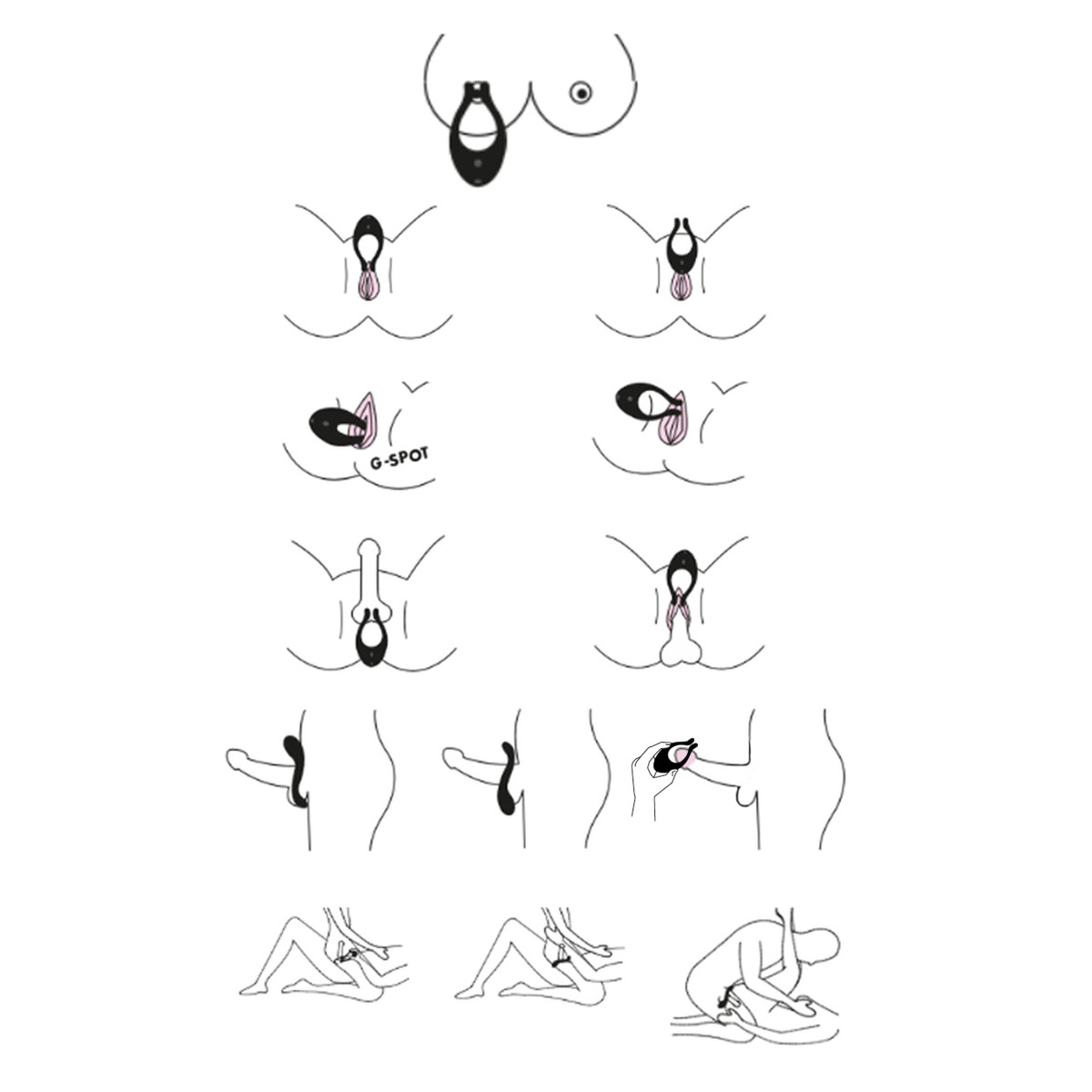 Vibrador para mulheres ou homens Alegria Infinita rosa