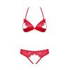 Ensemble rouge ouvert avec bijoux 870-SEC