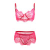 Fuchsia balcony bra with tanga string