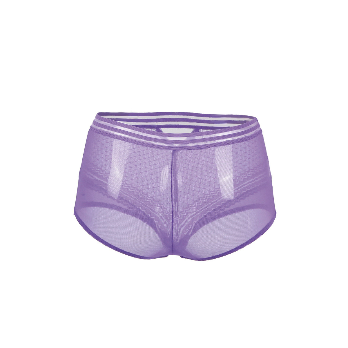 Sexy roxo alta calcinha malha fina