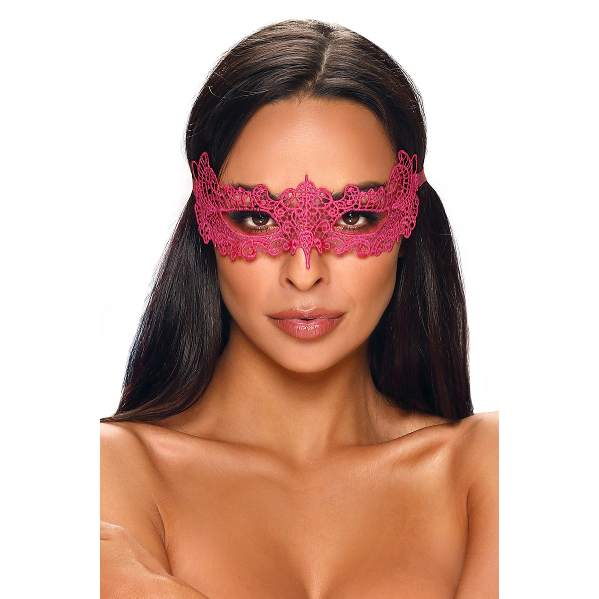 Masque guipure A701 rose