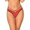 Mettia red lace thong