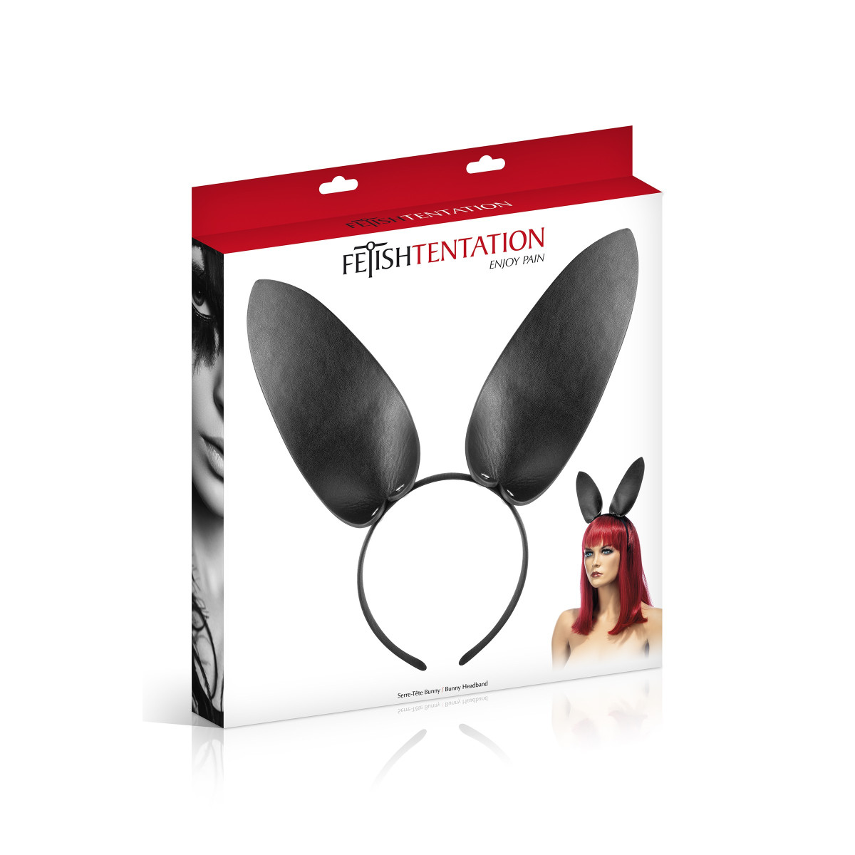Orejas de conejito imitación cuero Fetish Temptation