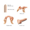 Sliding Skin Realistic Dildo Vanilla - Xxl