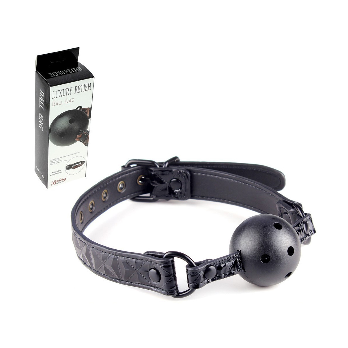 Baillon Black Luxury Fetish Ball Gag