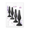 Coffret Plugs Anal Noirs Glamy