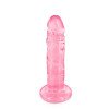 Dildo rosa translúcido Geleia L 18 Cm