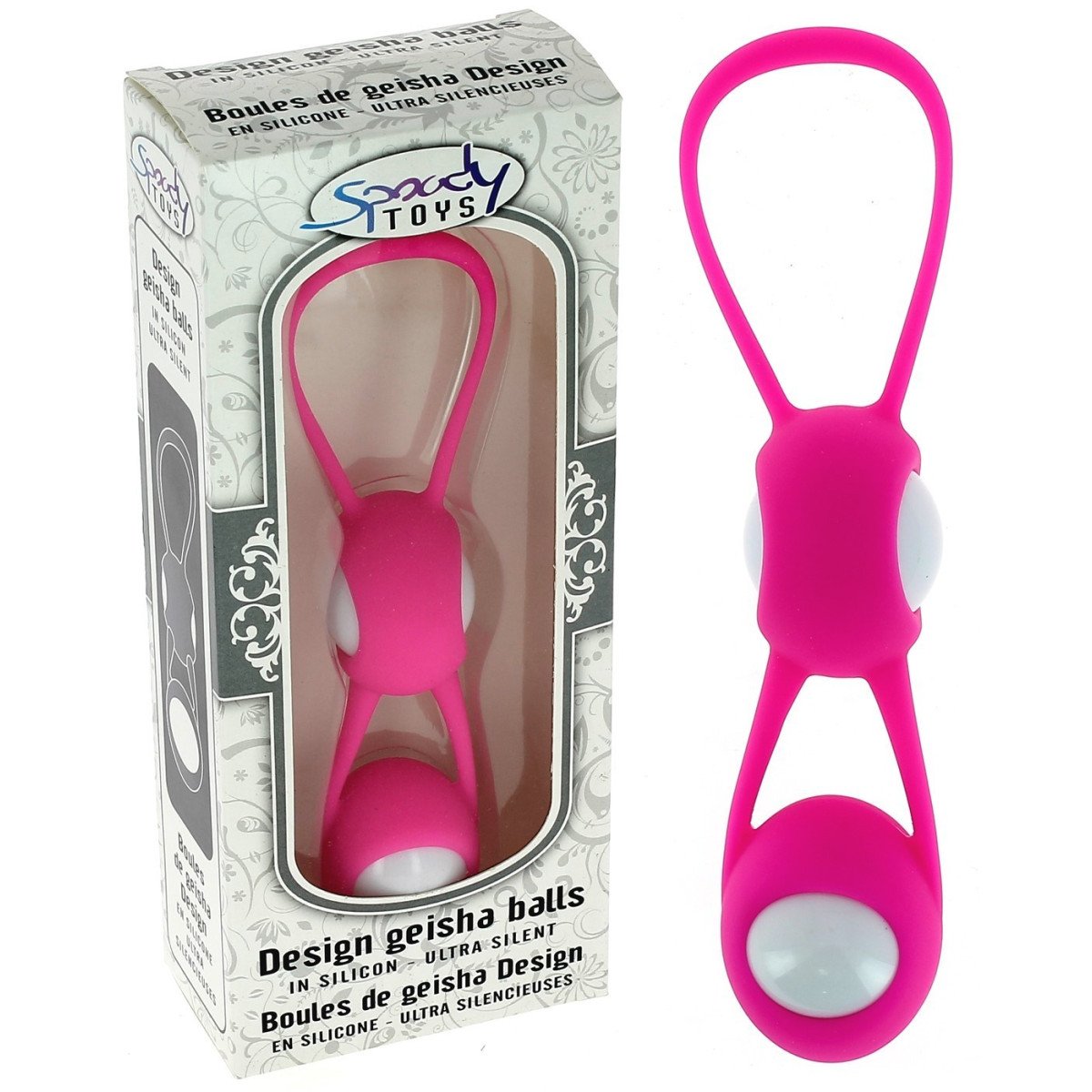 Bolas de geisha Spoody de silicona y abdominales rosados