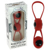 Bolas de gueixa spoody em silicone vermelho e abs preto