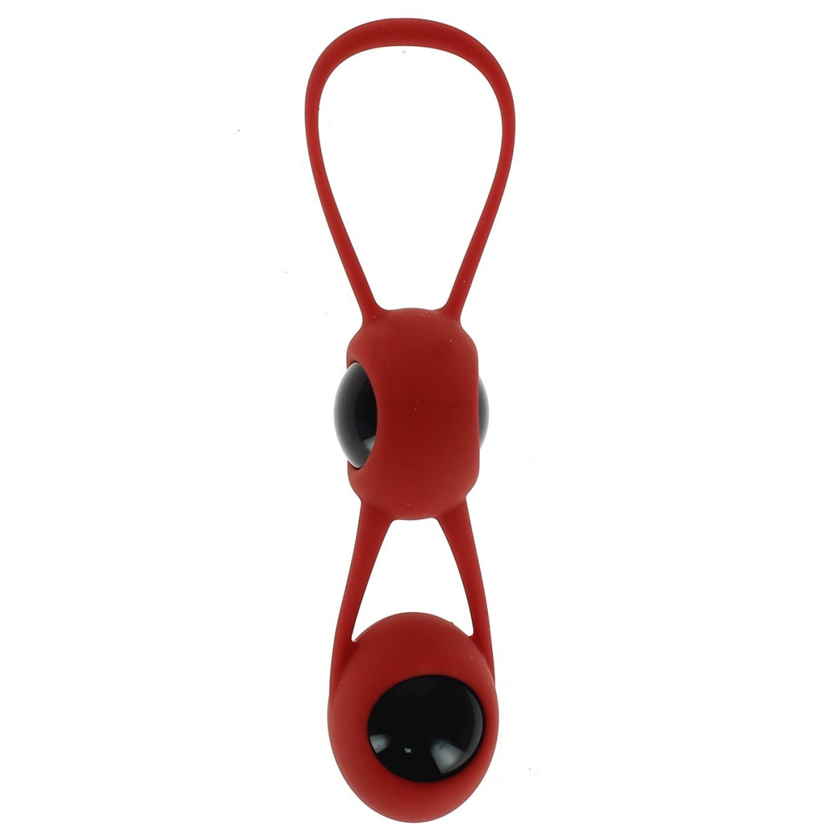 Bolas de gueixa spoody em silicone vermelho e abs preto