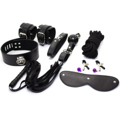 Kit de bondage negro Velvety Touch