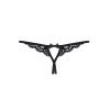 String ouvert noir dentelle sexy ajourée