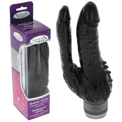 Realistic Double Penetration Vibrator Black