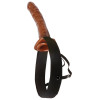 Dildo Hollow Belt Chocolate 26 Cm