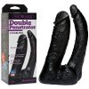 Realistic Double Dildo Vac U Lock Black