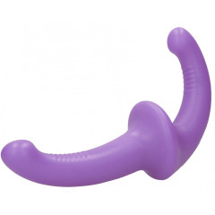 Double Dildo Strapless Purple