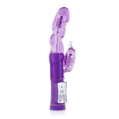 Conejo Morado Con Usb De Cabeza Giratoria